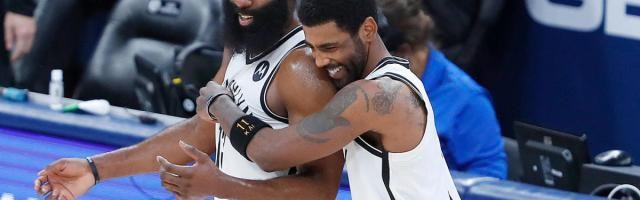 开云平台-KD缺席篮网进攻依旧疯狂 哈登砍三双喊出争冠宣言